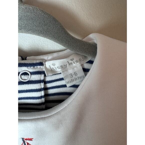 KISSY KISSY REGATTA DRESS Stripe Pima Cotton Sz 3-6 Months NEW - Picture 3 of 8